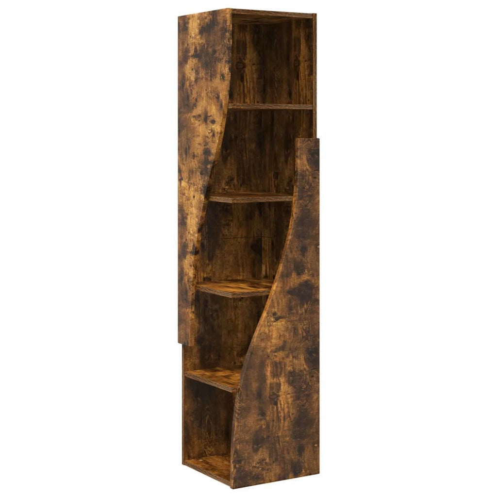 Mobile angolare 32x32x140cm Legno ingegnerizzato Rovere fumé 889880