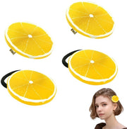 Accessori per capelli per donne - 2 pezzi - Disegno estivo - Clip per capelli a cerchio - Color oro - Adatto per festa e carnevale