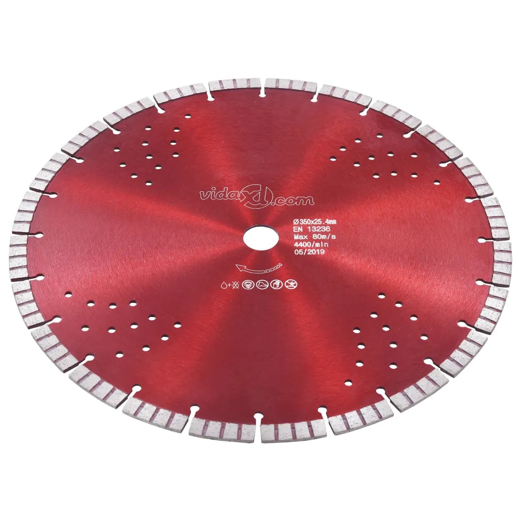Disco da Taglio Diamantato con Turbo e Fori in Acciaio 350 mm CFW6656801