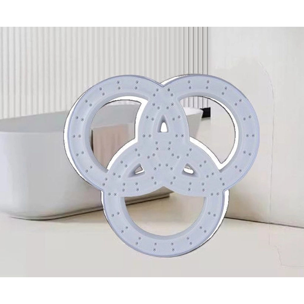 Trade Shop - Soffione Per Doccia Bagno 3 Anelli In Abs Miscelatore Doccetta Multigetto 87514 -