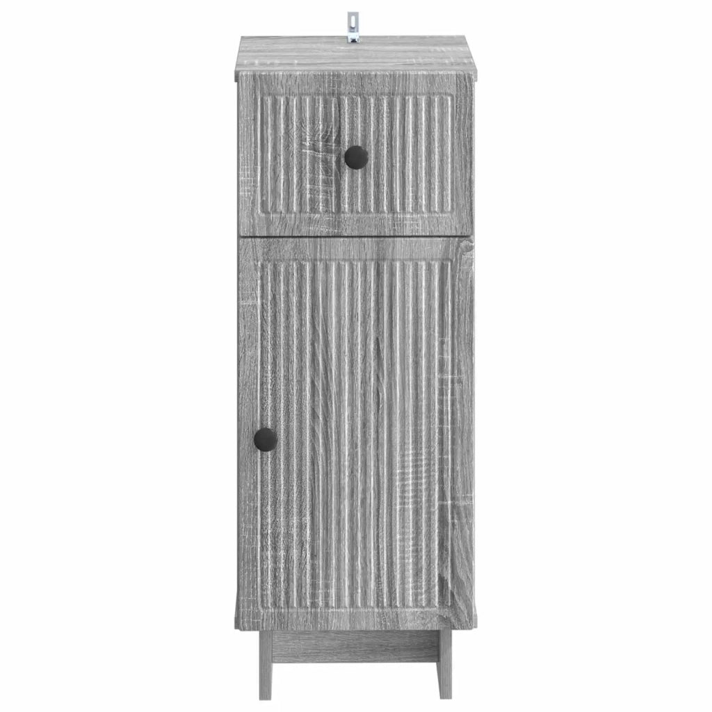 Mobiletto da Bagno EDE Sonoma grigio 30 x 31 x 80 cm 895951