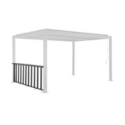 Ringhiera bassa 3m in alluminio per pergola bioclimatica, antracite