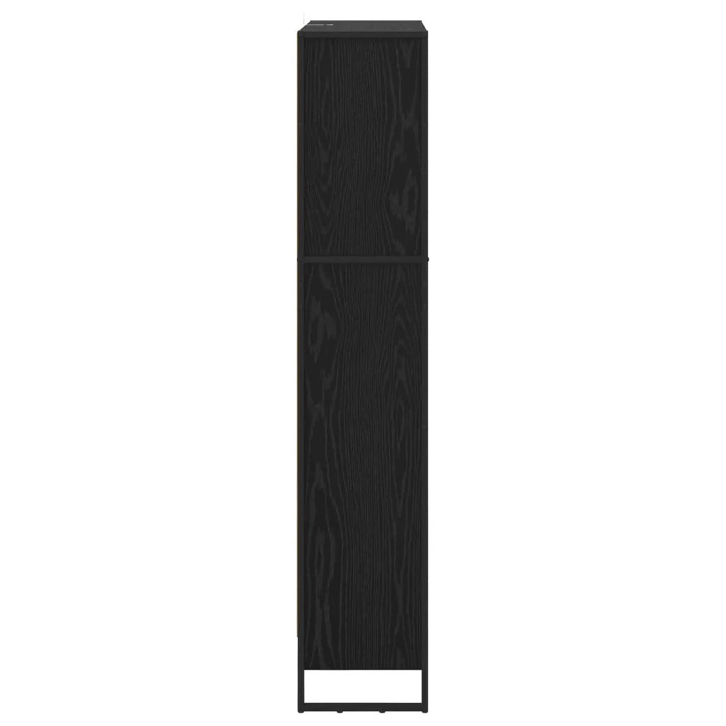 Armadio per Libri 2 pcs Rovere Nero 80 x 30 x 155 cm 3403004