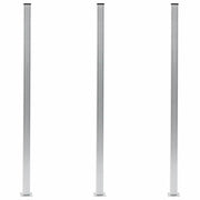 Pali per Recinzione 3 pz in Alluminio 185 cm 49077