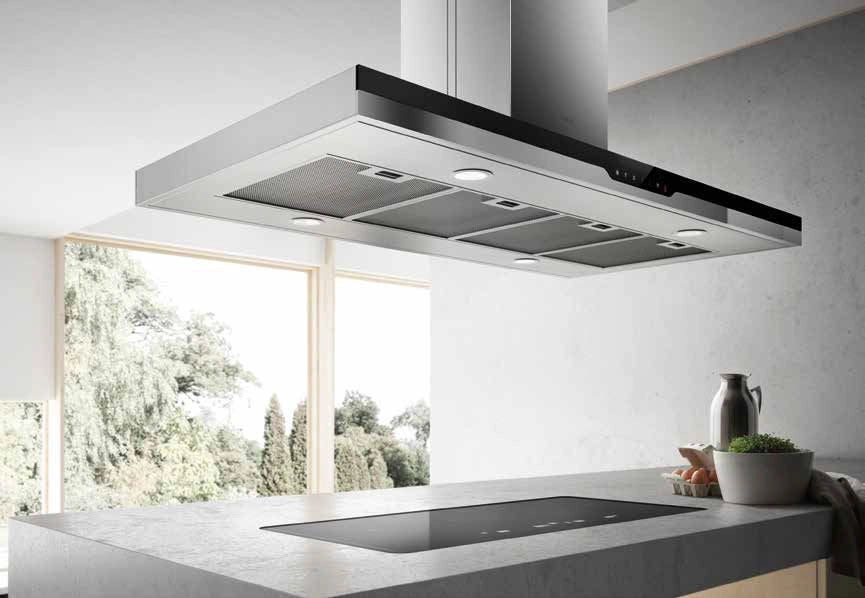 Elica Top Sense IXBL-A-60 Cappa aspirante a isola, Nero, Acciaio inossidabile Classe A