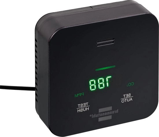 Misuratore di CO2 - Rilevamento della qualità dell'aria - Detector di anidride carbonica con display di avviso e allarme - Funzione batteria fino a 12 ore