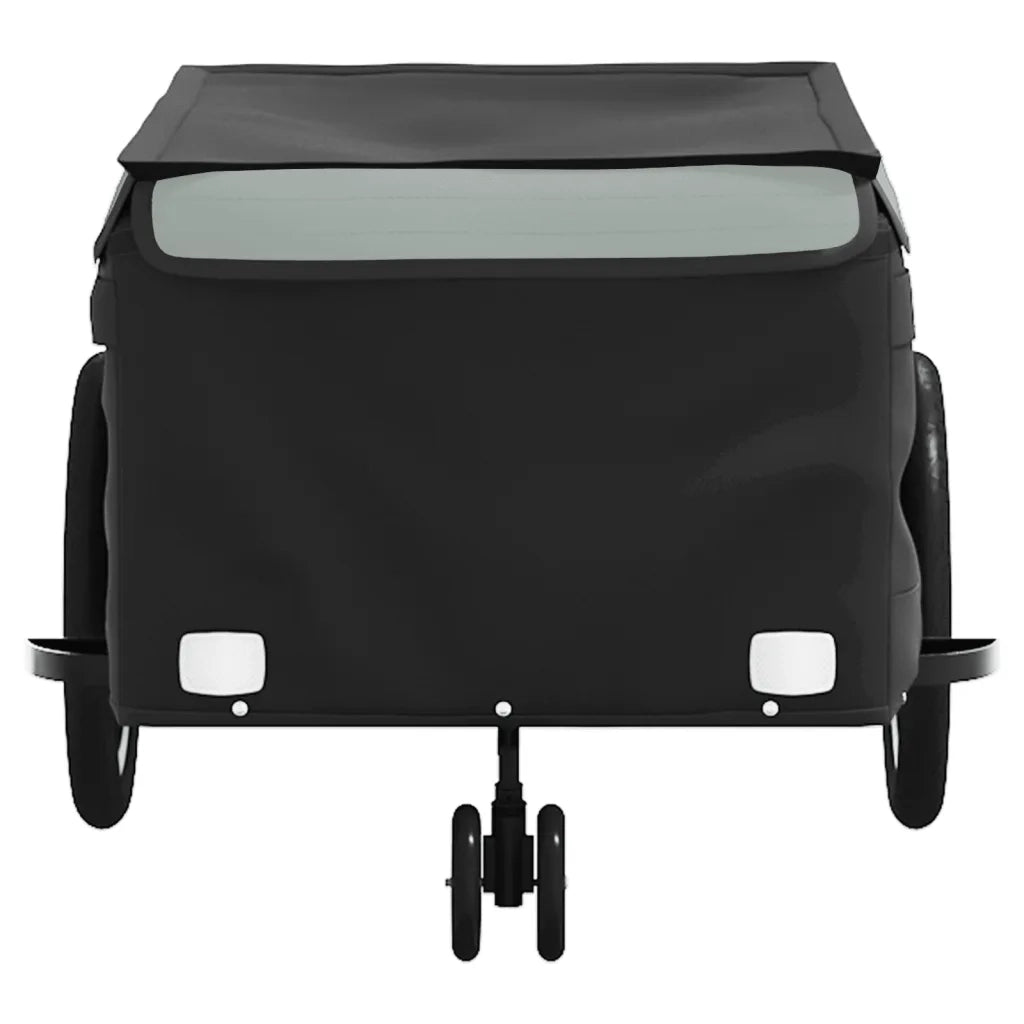 Rimorchio da Bici Nero e Grigio 45 kg in Ferro