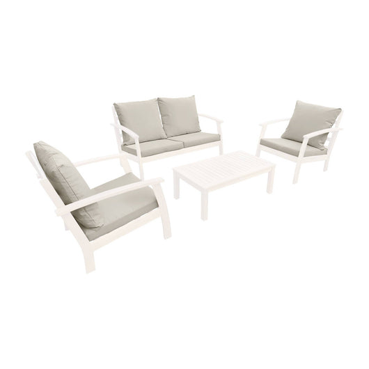 Set di copricuscini per salotto da giardino, ecrù