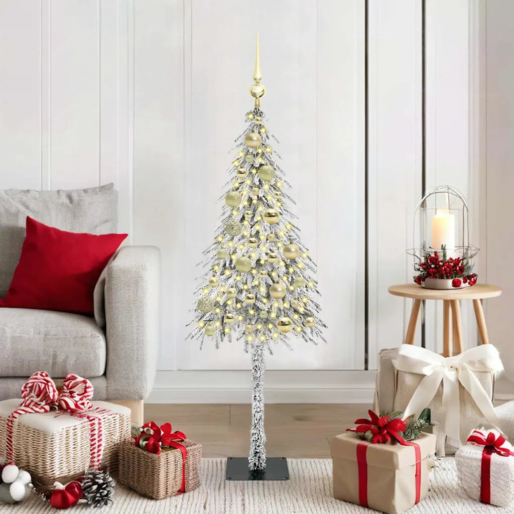 Albero di Natale con 150 LED Bianco 120 cm PE e Acciaio 3396207