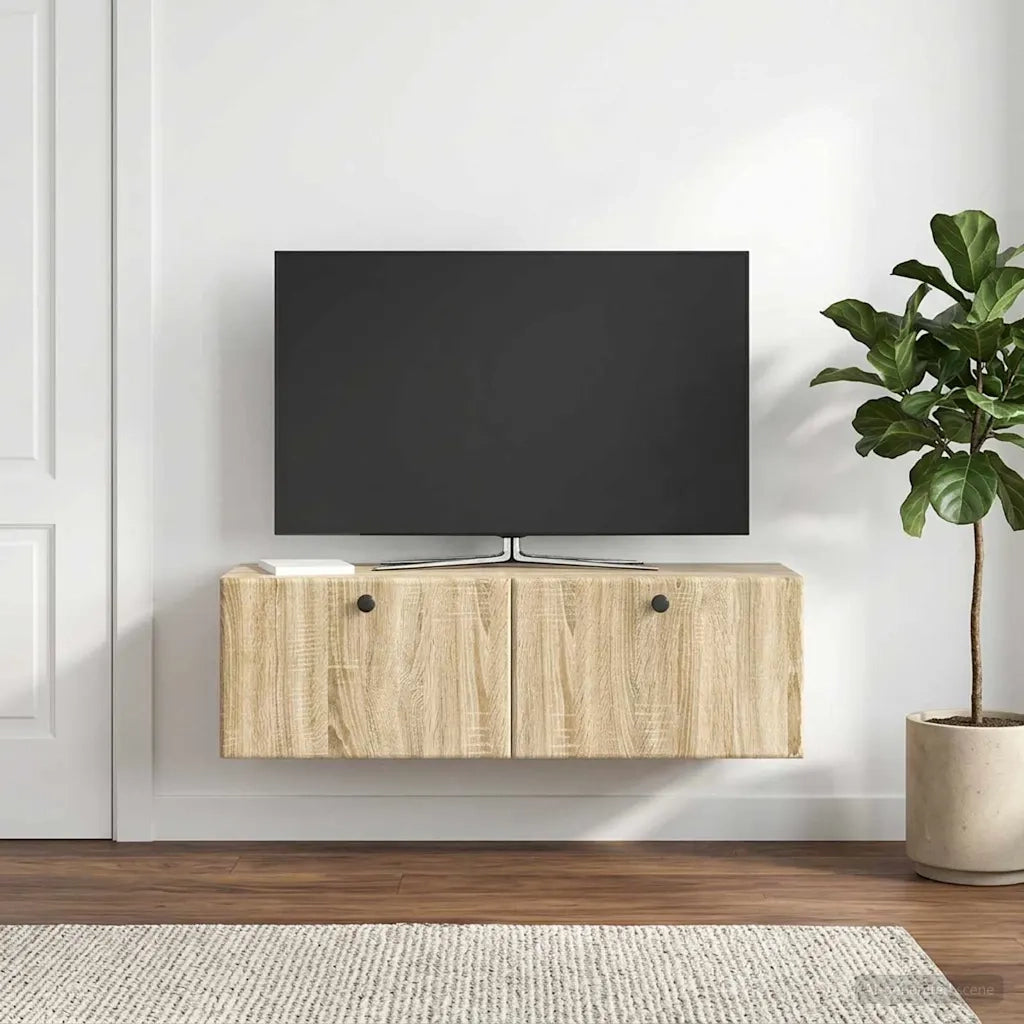 Mobile Porta TV da Muro 98 x 31 x 30 cm Rovere Sonoma 899237