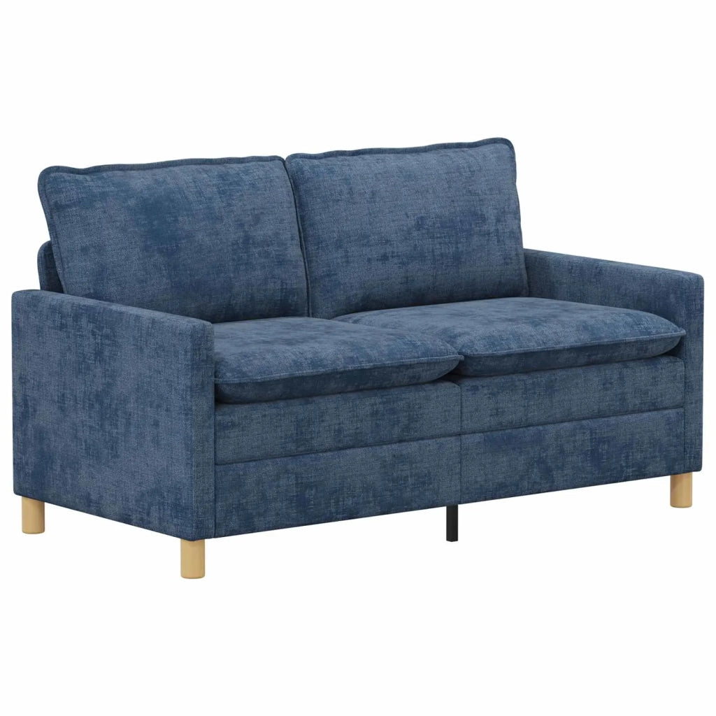 Set di divani 2 pcs Blu Poliestere