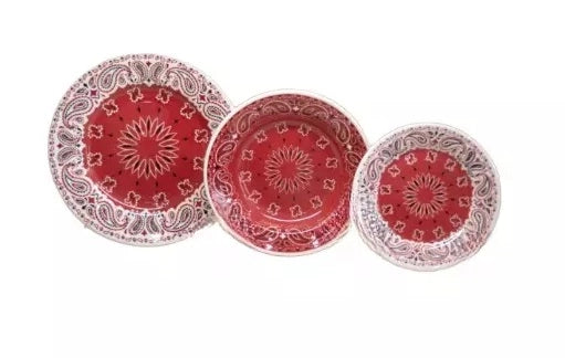 Servizio di Piatti da Tavola in Porcellana Vela Bandana 18 Pezzi Tognana
