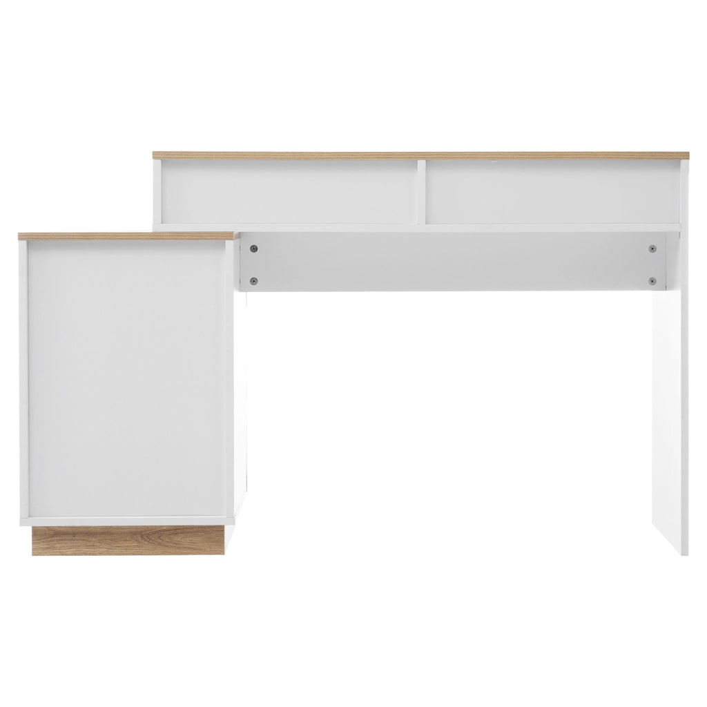 Scrivania con 5 Cassetti per Camera ¨C Xylo ¨C Bianco e Rovere