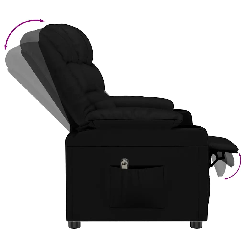 Divano Sedia-Poltrona Reclinabile Elettrica Nera in Similpelle 635448