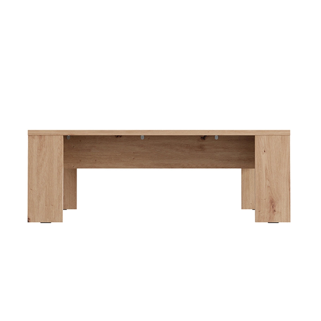 Bertona, Tavolino da Salotto Forma Rettangolare, 120x67x43h cm Marrone Rovere Nodi