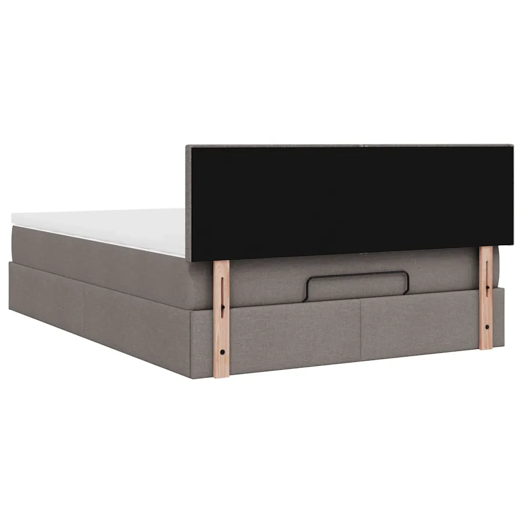 vidaXL Pouf Letto con Materasso Tortora 140x190 cm in Tessuto
