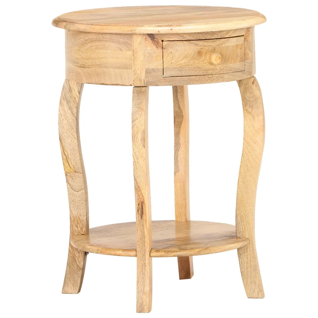 Tavolino da Salotto 37x37x61 cm in Legno Massello di Mango 321789