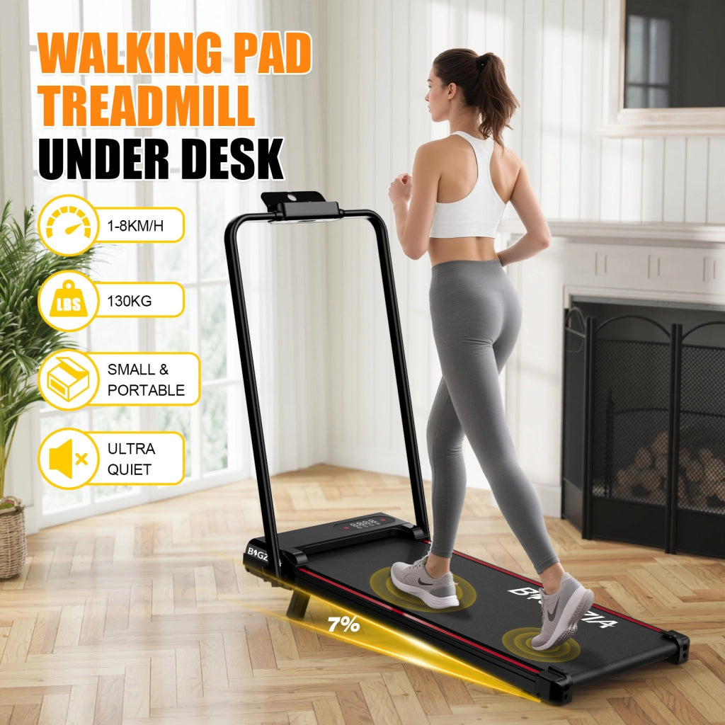 Tapis Roulant Sotto Scrivania Inclinazione 7¡ã,Macchina da Corsa Pieghevole Silenziosa 2,5HP Velocit¨¤ 1¨C8km/h,Tapis de Marche Portatile