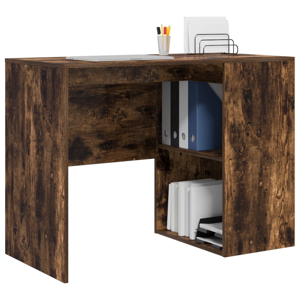 Scrivania Rovere Affumicato Legno Ingegnerizzato Media Scrivania