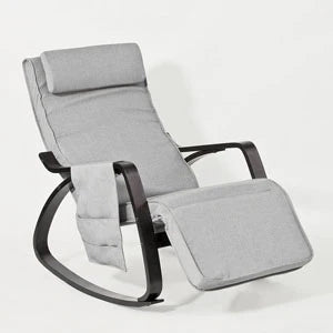 Anti-scivolo Poltrona a Dondolo Poltrona Relax Sedia Adraio con Organizer da appendere Grigio FST20-HG