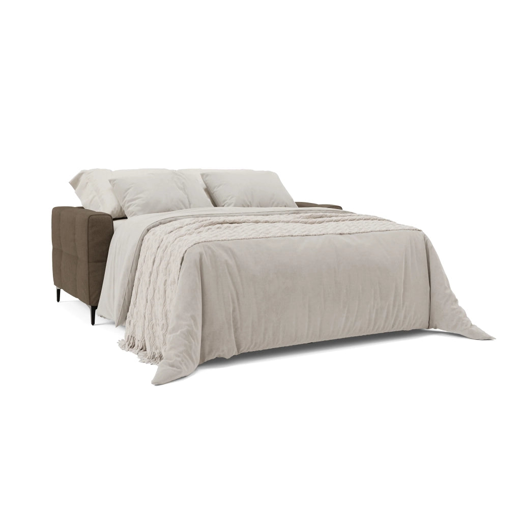 Gardenia Divano letto materasso alto 18 cm con poggiatesta reclinabili e rivestimento impermeabile T02 198 cm (mat. 140x197) marrone
