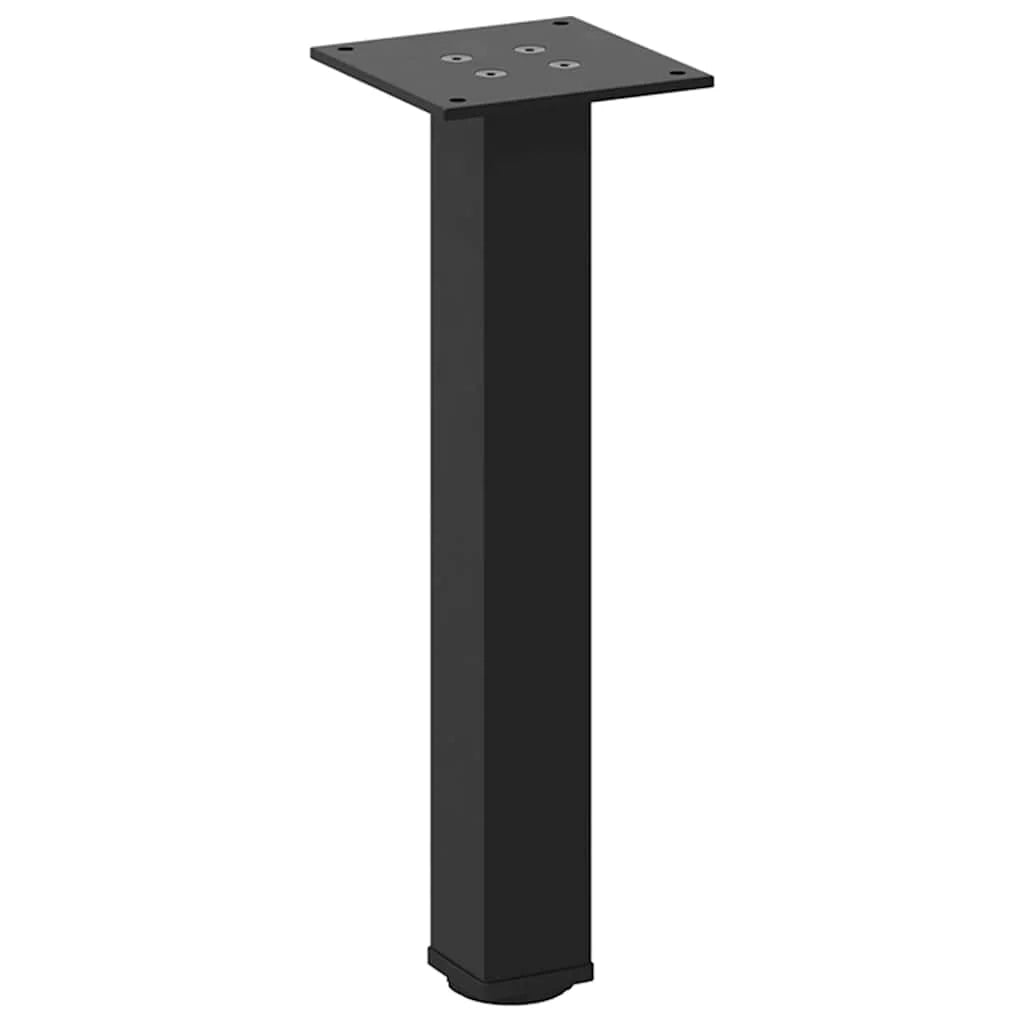 Set di 4 gambe regolabili per tavolino da caffè 42 x 40 x 40 cm design estetico moderno in acciaio nero 02_0056750