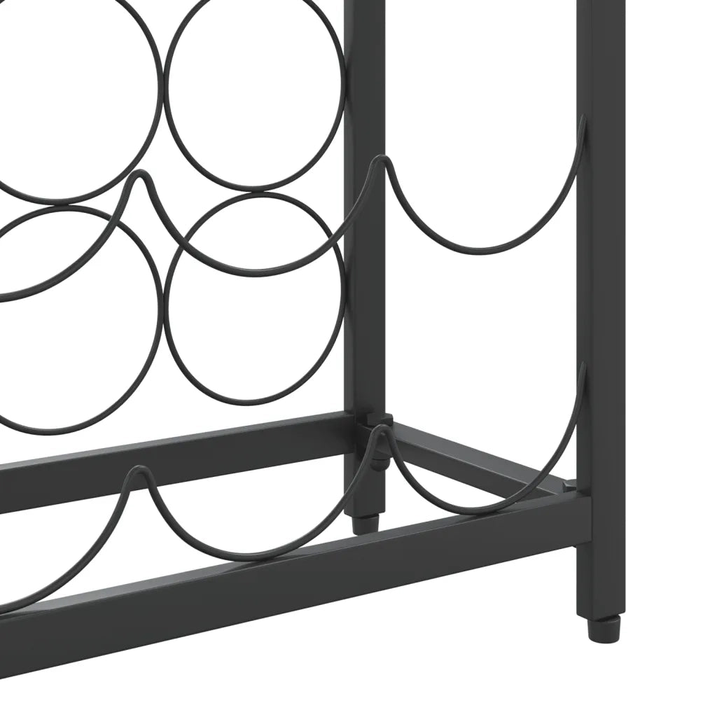 Portavini da 27 Bottiglie Nero 34x18x100cm in Ferro Battuto CFW9779247