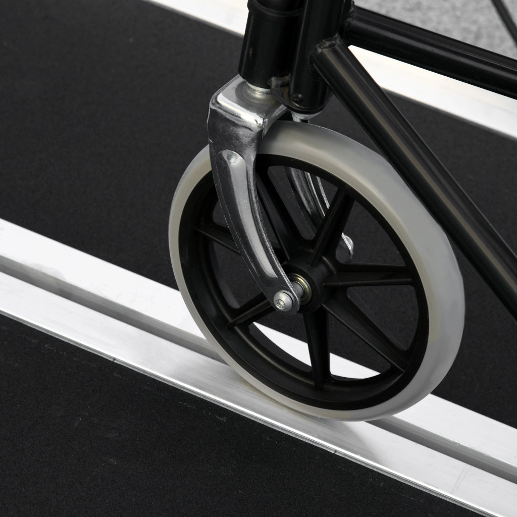 Rampa per sedia a rotelle pieghevole in alluminio ¨C Xylo ¨C 91x72x5 cm, portata 270 kg, nero