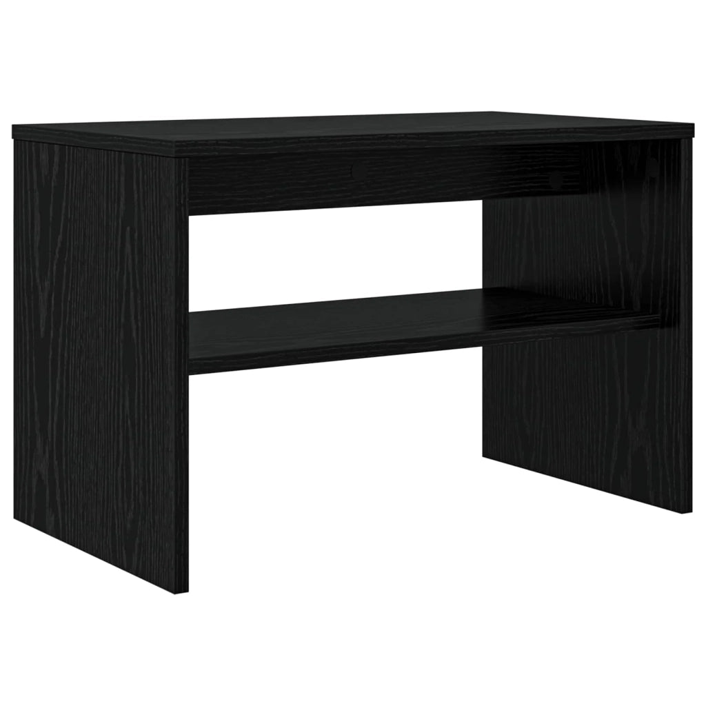 Mobile TV rettangolare moderno 60 x 35 x 40 cm con pratici ripiani design contemporaneo in legno di truciolato color rovere nero 02_0058338