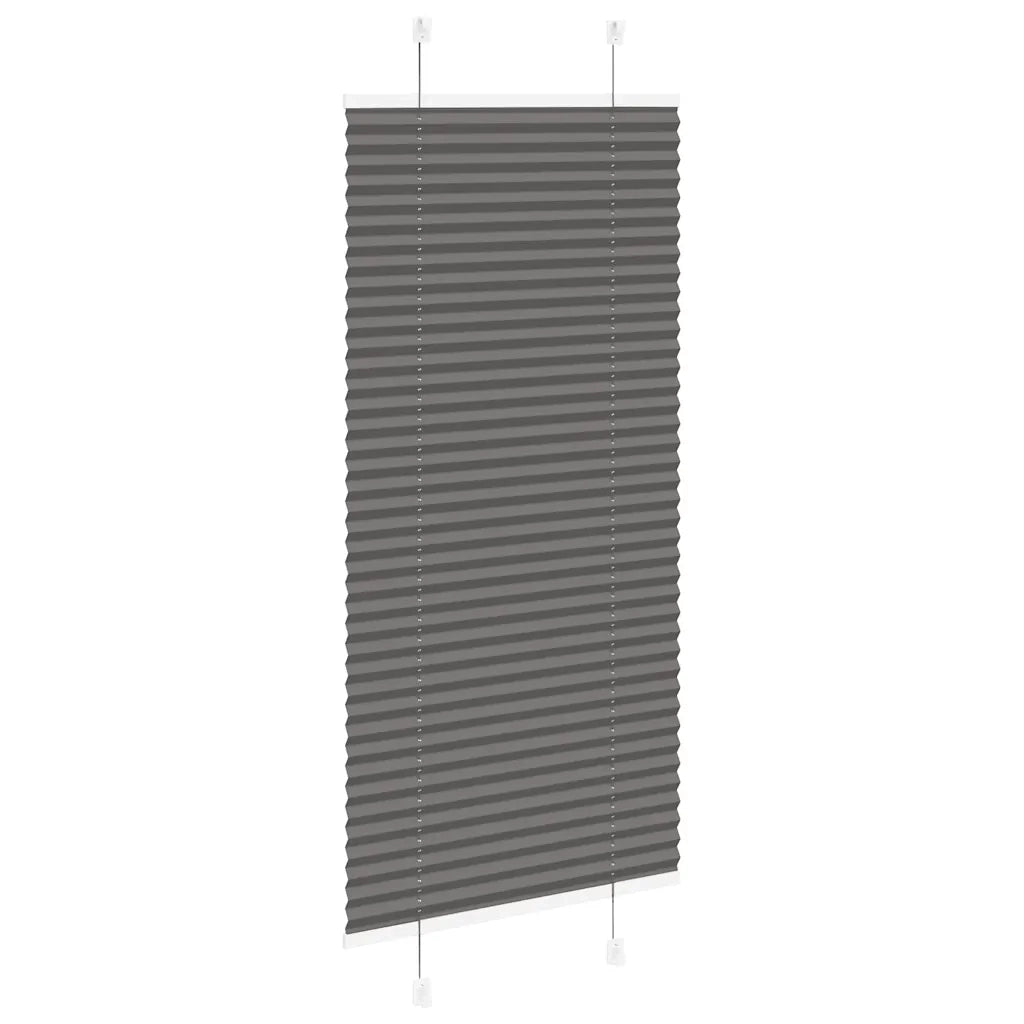 Tenda Plissettata Nera 55x100 cm Larghezza Tessuto 54,4 cm 4015117