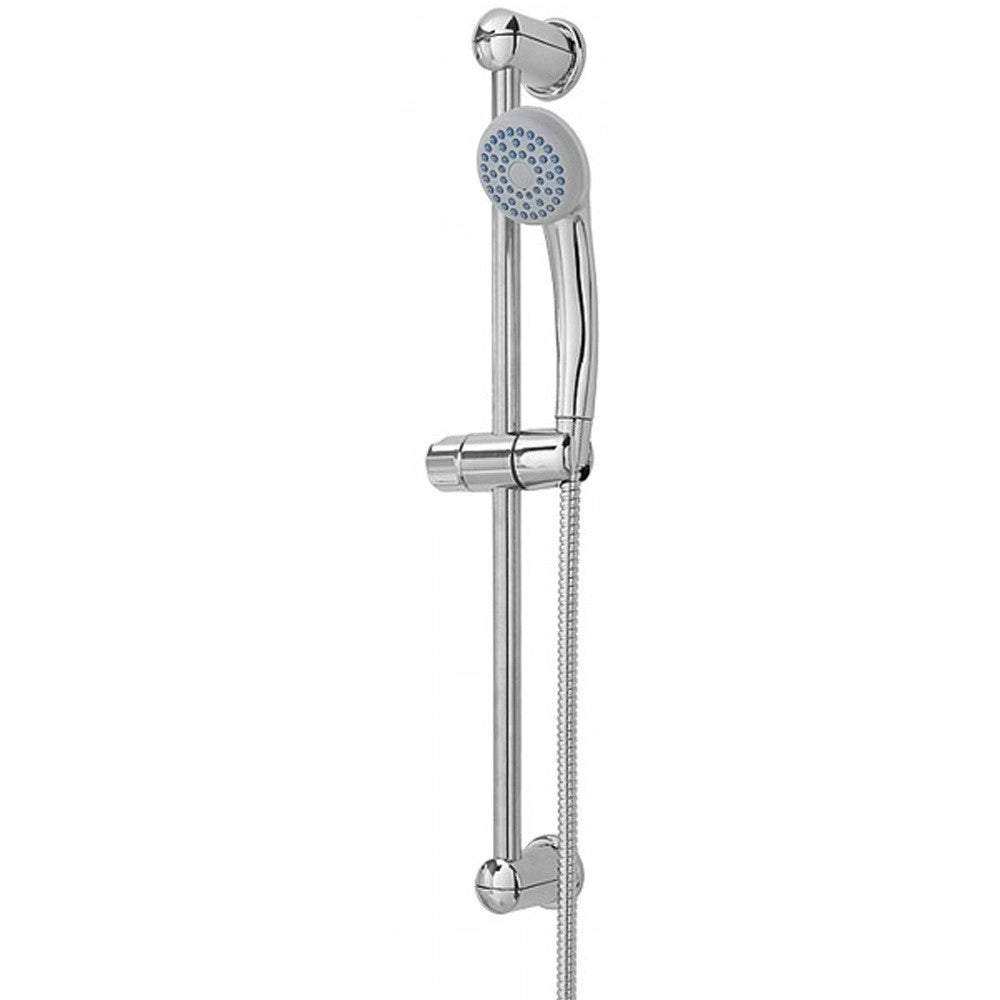 Trade Shop - Saliscendi Asta Con Soffione Doccia 1 Funzione Cromo Bagno Doccia Vasca -