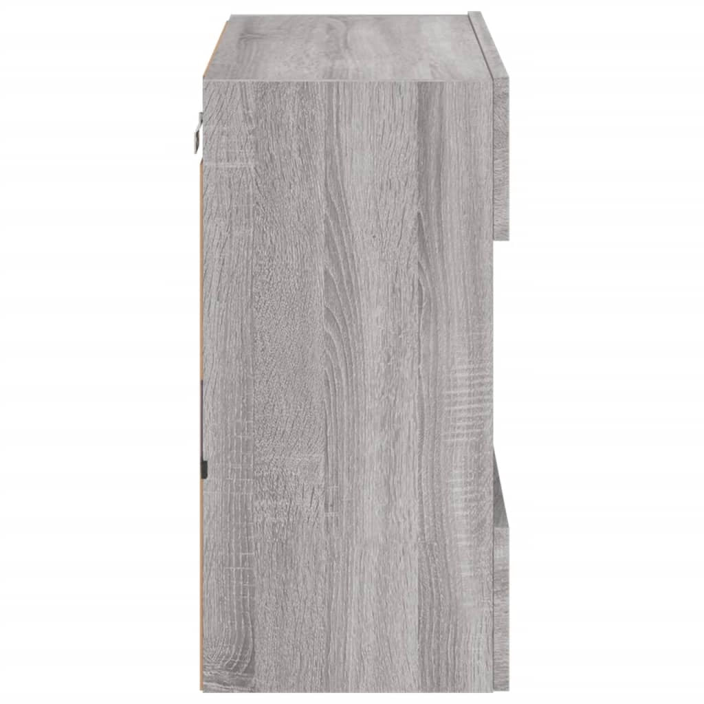 Mobile TV multimediale mensola TV credenza TV mobile TV da parete per sala da pranzo soggiorno camera da letto con luci LED Sonoma 58,5 x 30 x 60,5 cm grigio 02_0028052