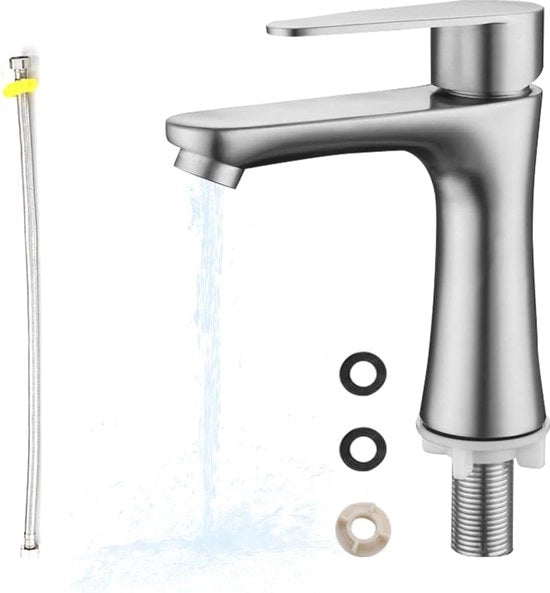 Valvola di acqua fredda per WC ospiti - Piccola maniglie per bagno con tubo di collegamento da 60 cm