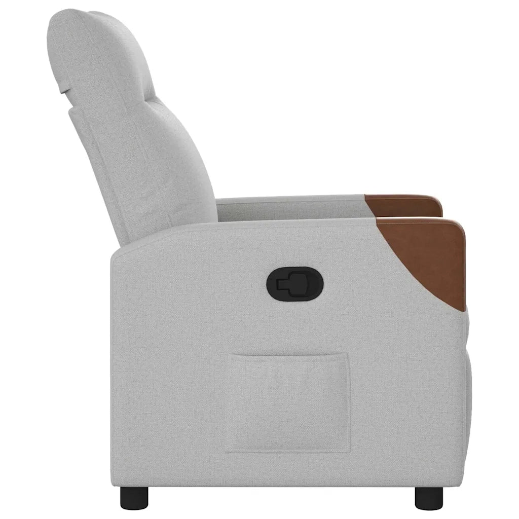 Poltrona Reclinabile in Tessuto Grigio Nuvola 4104808