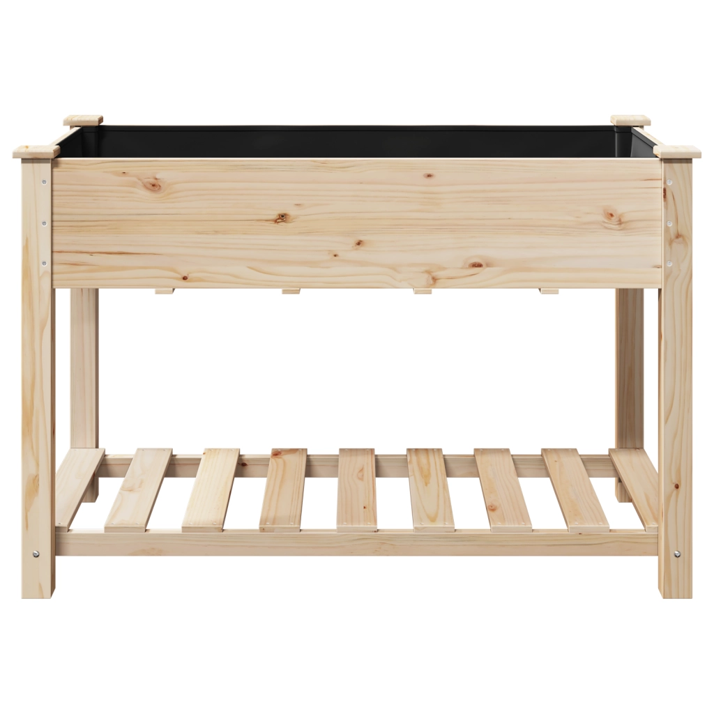 Fioriera da Giardino con Mensola 115x59x76 cm in Legno Massello di Pino