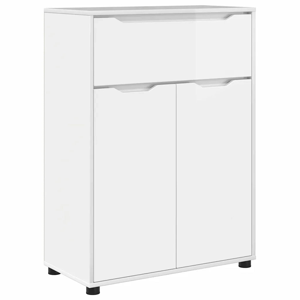 Mobile da Bagno con cassetto Bianco Lucido 72,5 x 36,5 x 100 cm