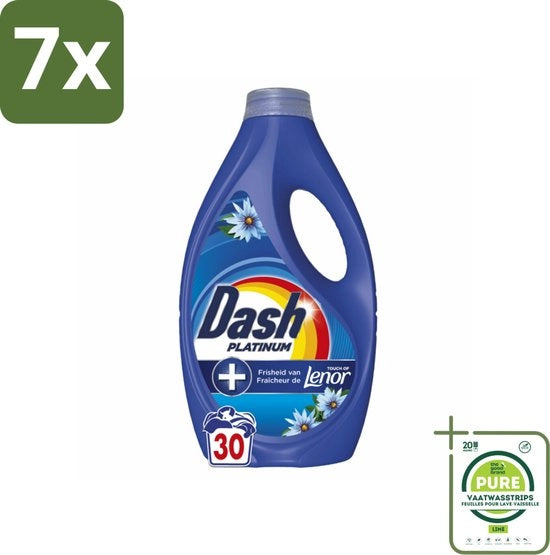7 x Detersivo per bucato - Soluzione per bucato - 1350 ml - Grande confezione - Bucato - Profumo fresco - Detersivo - Eliminazione macchie - Pulizia
