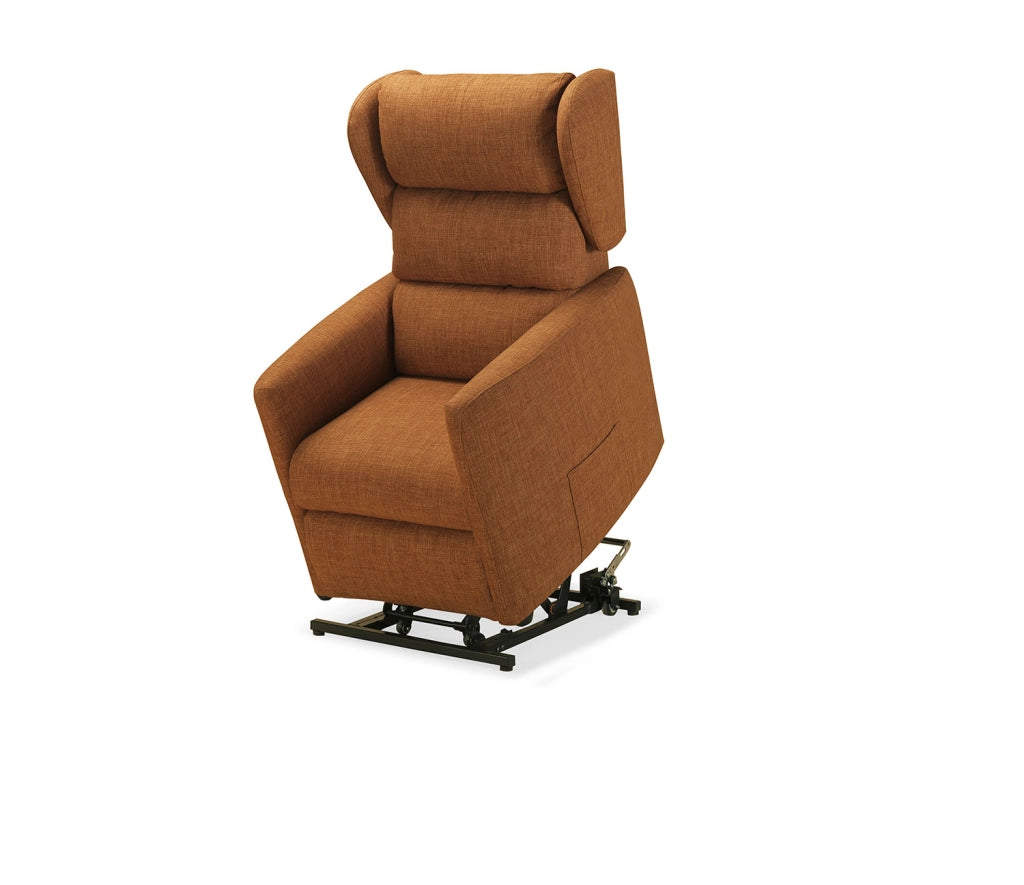 Poltrona Alzapersona 72x80-175x111 cm con Bracciolo Fisso Dispositivo Medico 1 in Poliestere Nosteo Lenny 641 Marrone