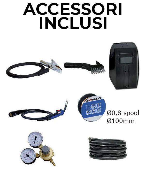 Saldatrice MIG MMA TIG Inverter Awelco Mikromig 1800 EURO