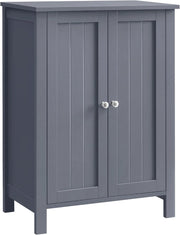 VASAGLE BCB60GY - Mobile da bagno su piedi, armadio con 2 ripiani regolabili, 30 x 60 x 80 cm, colore: Grigio