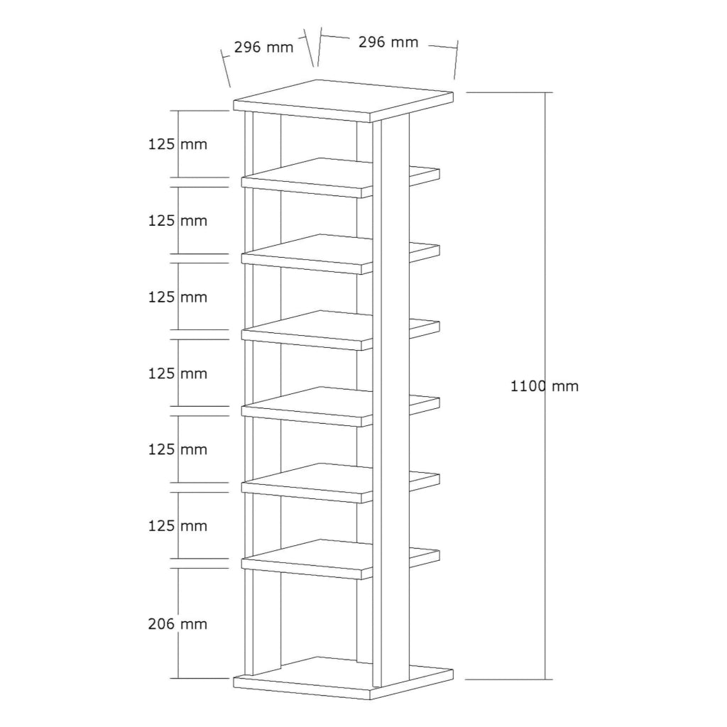 Mobile Portascarpe Soddi, Scarpiera 8 Paia, 30x30x110h cm Bianco