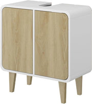 Mobiletto per lavabo Arla, Bianco/quercia, 60 x 61 cm