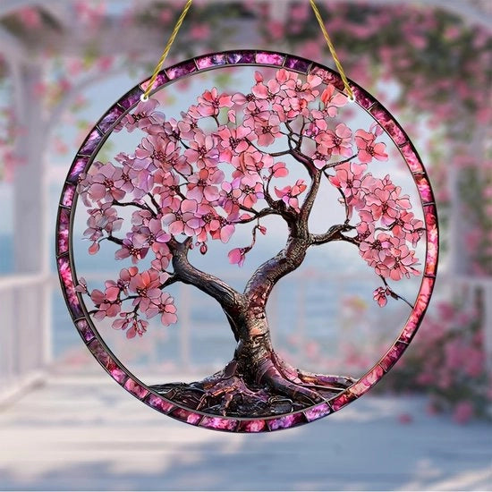Ombrellone da Sole 20 x 20 cm - Acrilico - Fiore di Pesca - Zonterzo - Maniglione per Finestre - Decorazione per Casa e Giardino