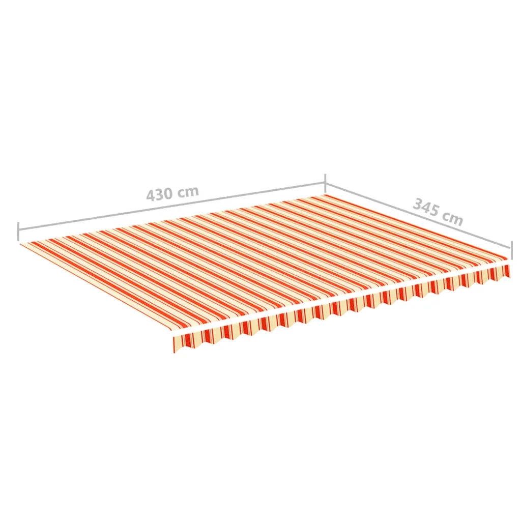 Tessuto di Ricambio per Tenda da Sole Giallo e Arancio 4,5x3,5m 312020