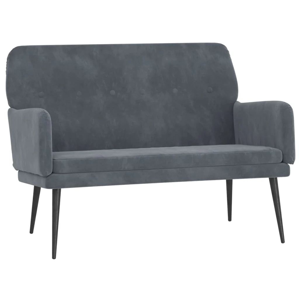 Panca 108 x 79 x 79 cm velluto grigio scuro 02_0010709