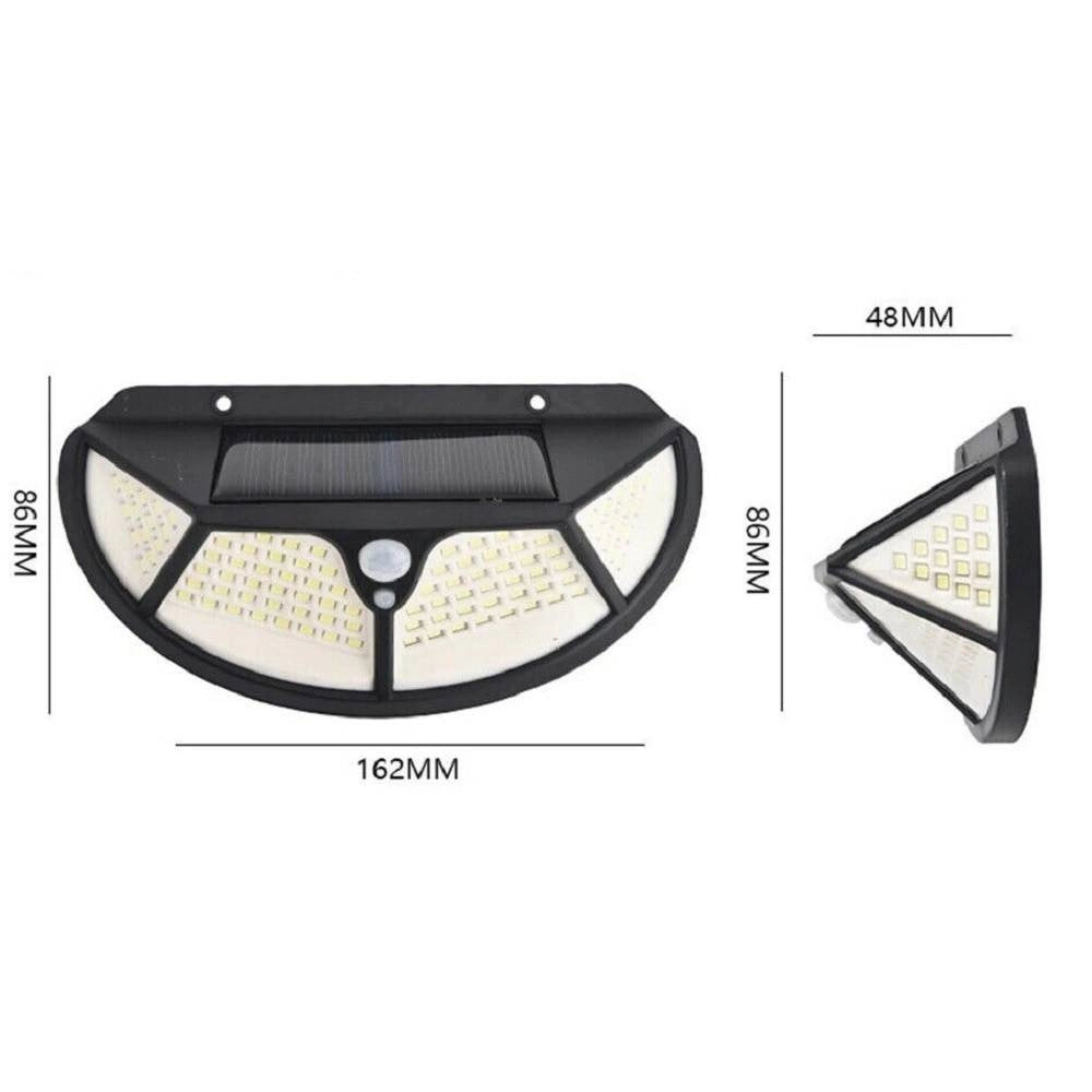 Trade Shop - Faretto Led Da Esterno Con Pannello Solare Sensore Di Movimento Crepuscolare 6pz -