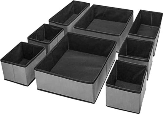 Organizzatori di cassetti per la gestione delle camicie, abbigliamento, cassetti opachi per abbigliamento, contenitori divider per camicie, reggisen, calze, sciarpe e cravatte.