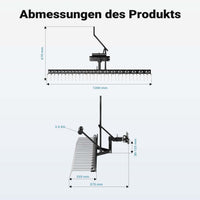 Scarificatore a molle per trattorini tosaerba, larghezza di lavoro 120 cm, per arieggiatura prato
