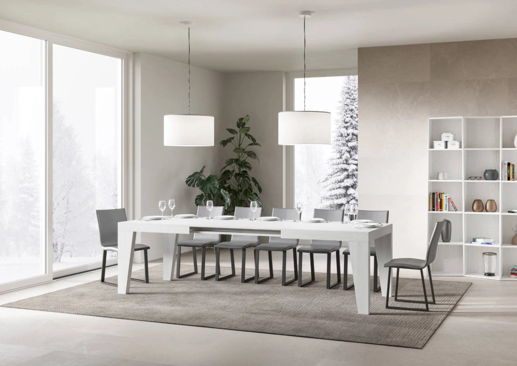 Tavolo allungabile 90x160/264 cm Naxor Bianco Frassino
