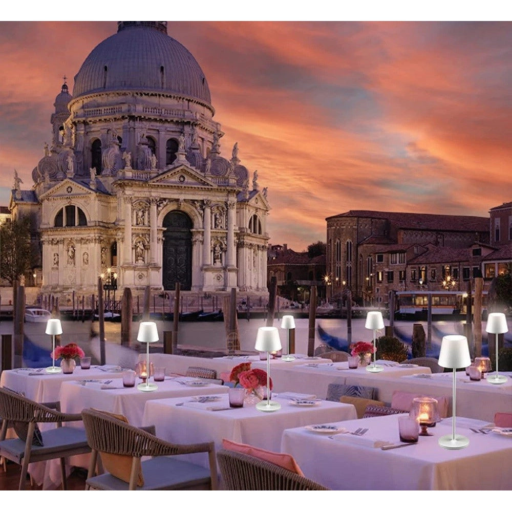 Trade Shop - Lampada Da Tavolo Senza Fili Led Bianca Dimmerabile Touch Luce Bianca Calda 2 W -